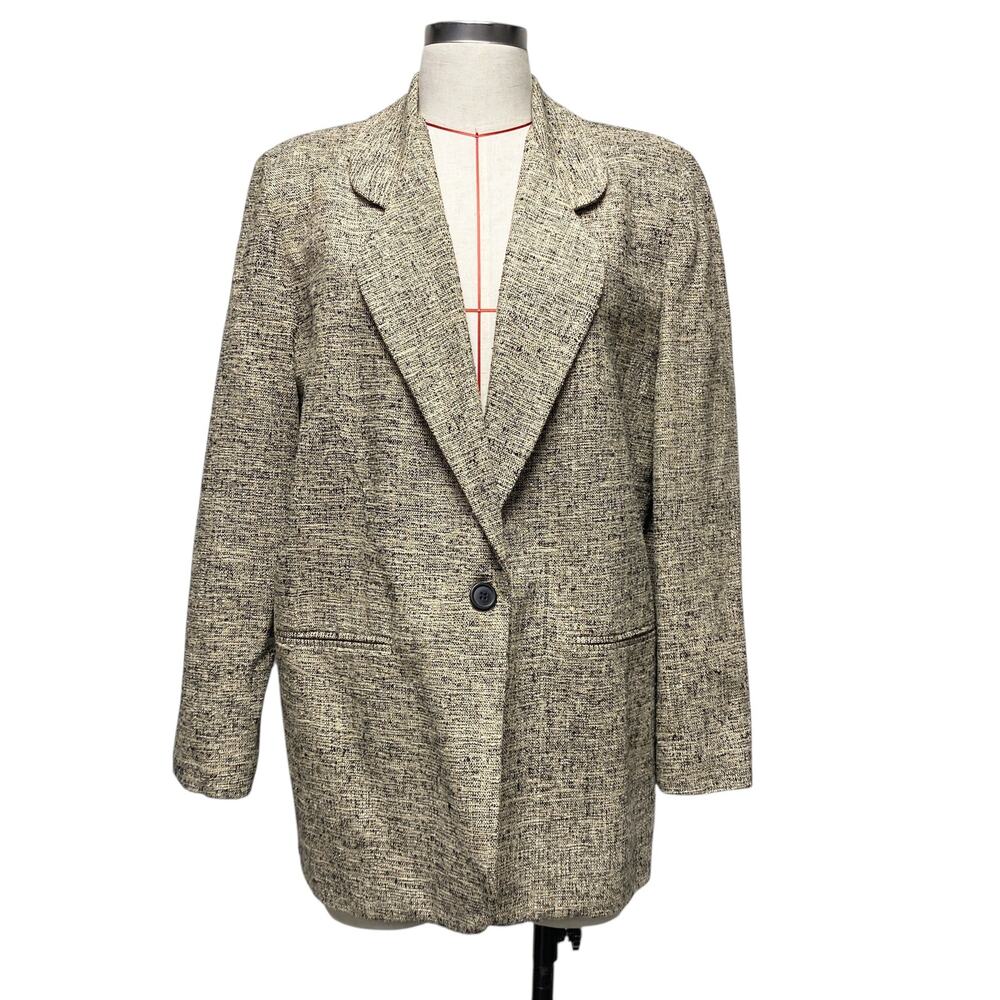 Vintage Stanley Blacker Womens Size 12 Tweed Blazer